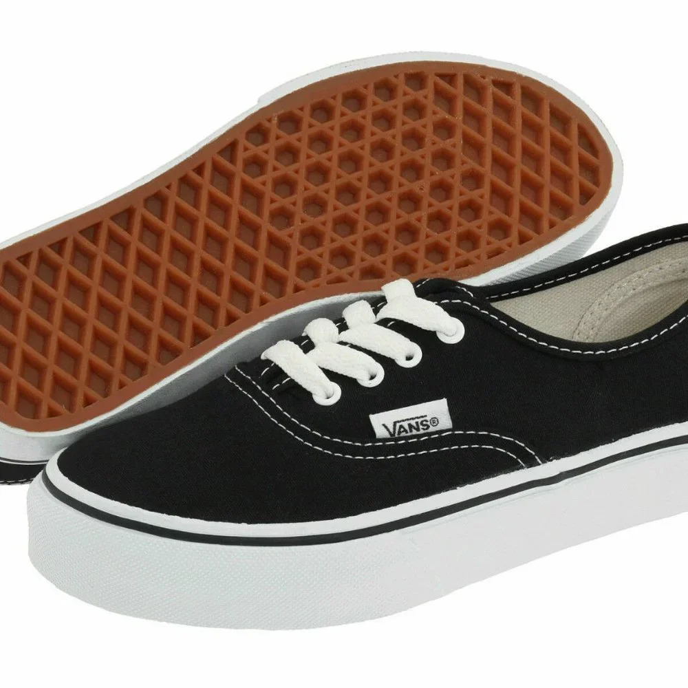 Vans Authentic Classic Black White Kids Sneakers - Picture 3 of 3
